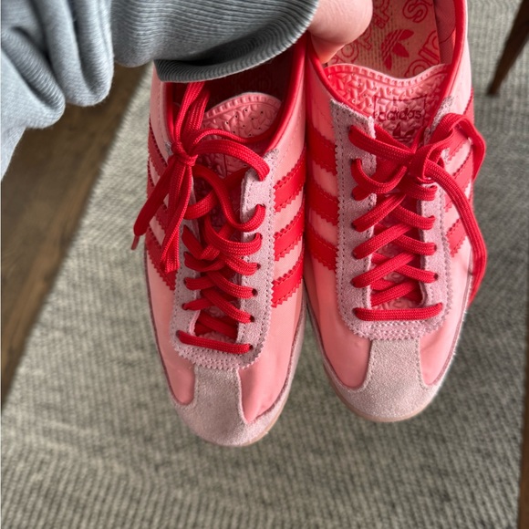 Adidas Women's Red and Pink Sneakers - Picture 3 of 4